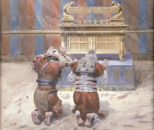 Moses and Joshua bowing before the Ark, painting by James Jacques Joseph Tissot, c. 1900
