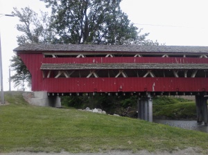 Exterior of the Culbertson Covered Bridge.
