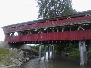 Exterior of the Culbertson Covered Bridge.
